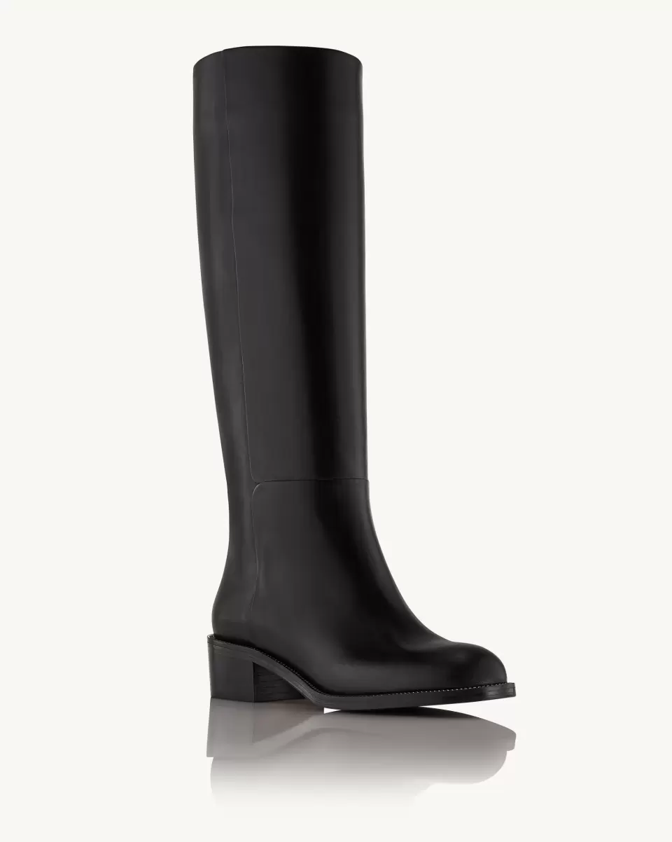 Fashion Women Black Boots Sellier Boot Flat