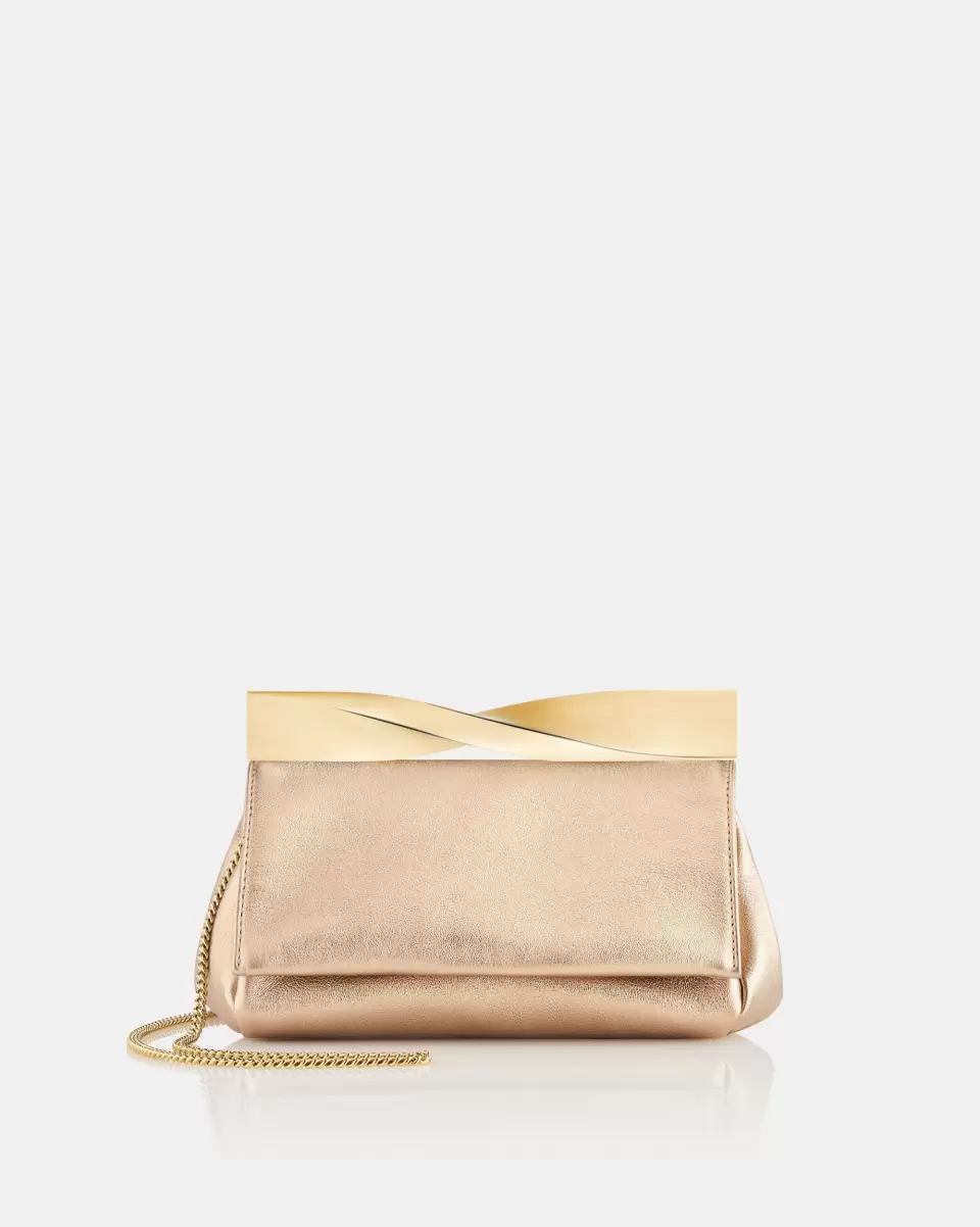 Women Gold Clutch Bags Mini Twist Clutch Sale