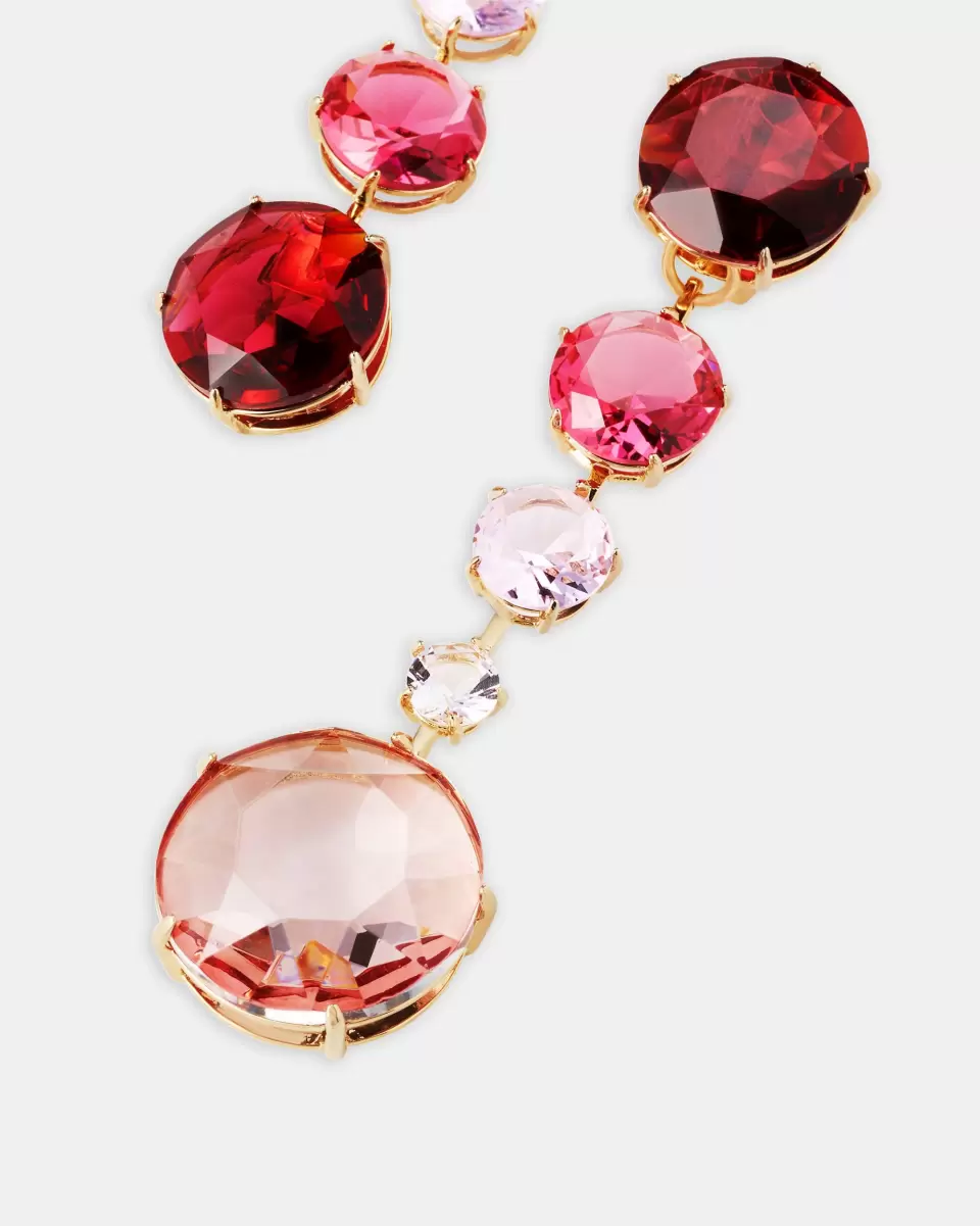 Galactic Crystal Degrade' Earrings Pink Durable Women Jewelry