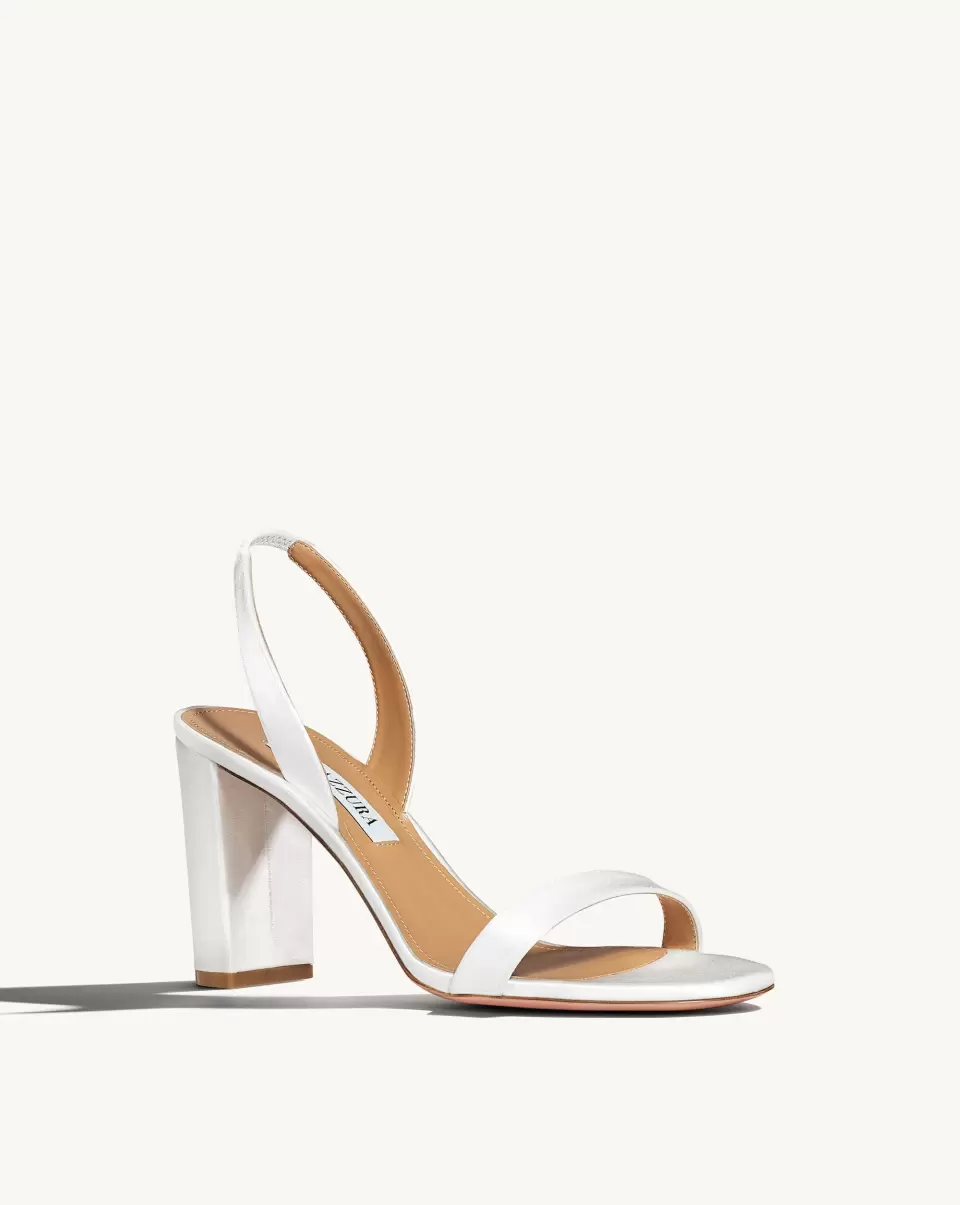 Introductory Offer Bridal Shoes Women White So Nude Block Sandal 85