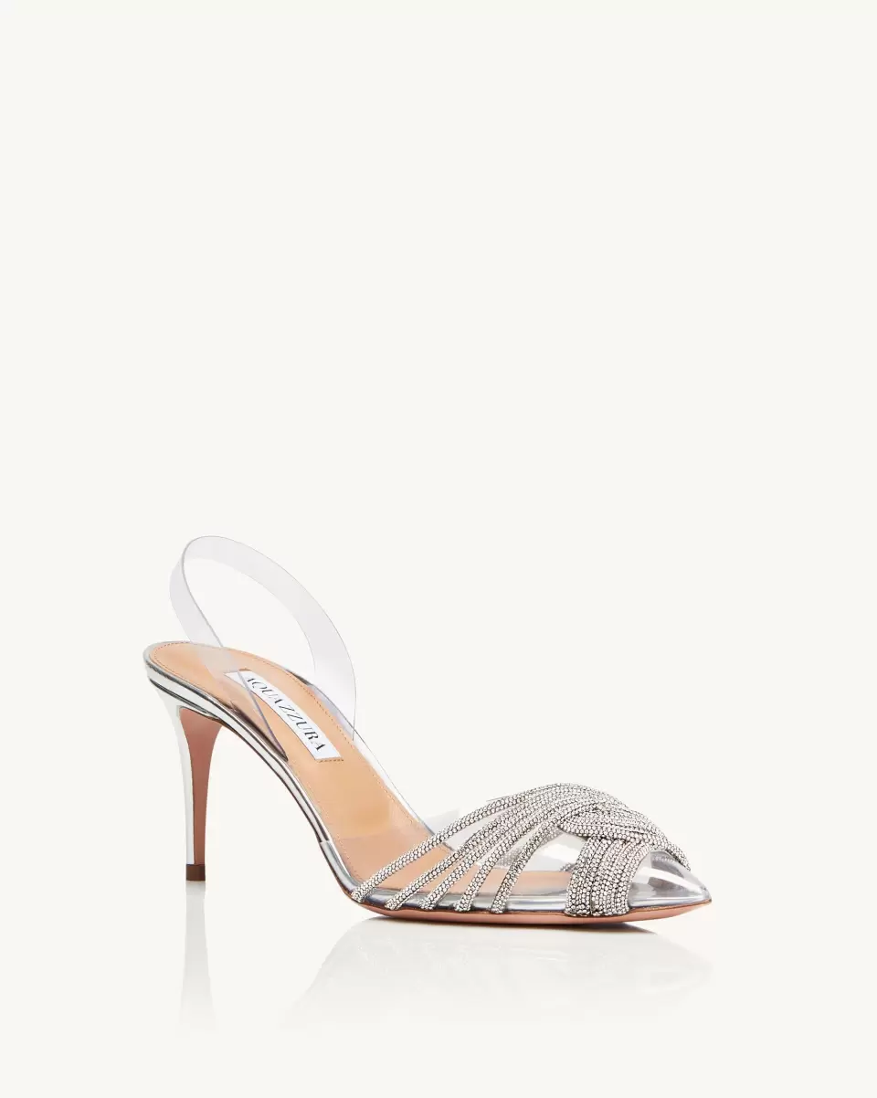 Silver Bridal Shoes Gatsby Sling 75 Women Easy
