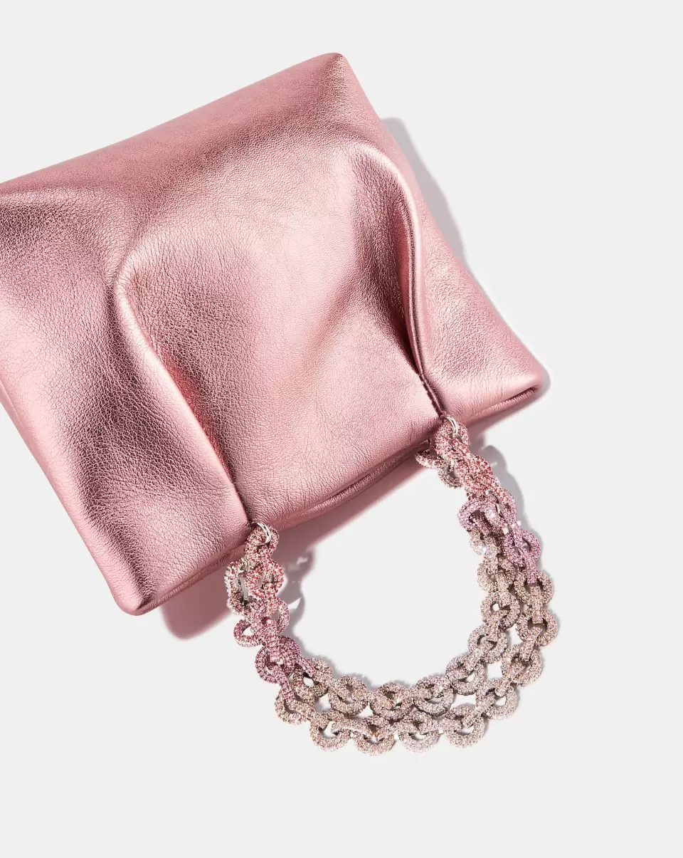 Women Elegant Pink Love Link Mini Tote Bags & Jewelry