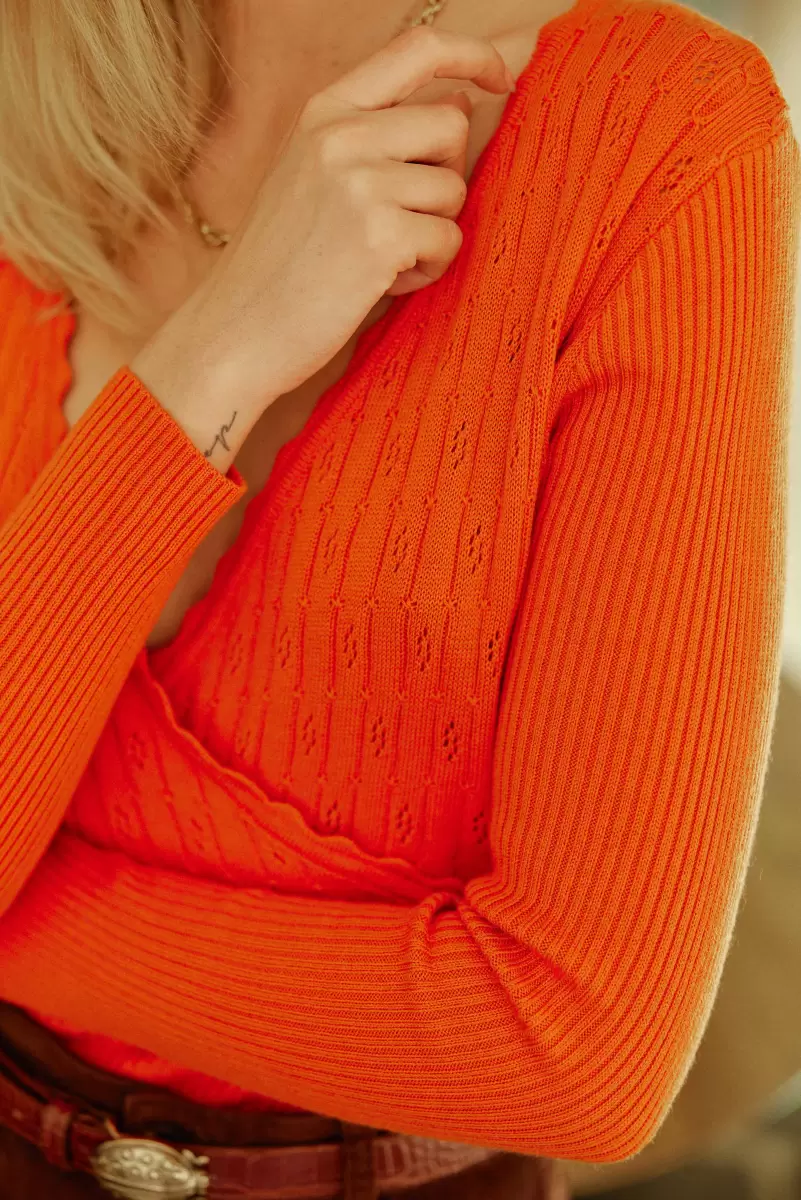 Orange La Petite Etoile Pull Killa Knitwear Women - 3
