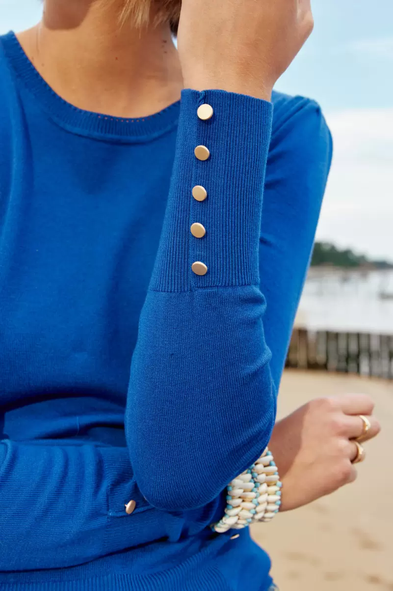 Women La Petite Etoile Bleu Azur Pull Beatrice Knitwear - 3