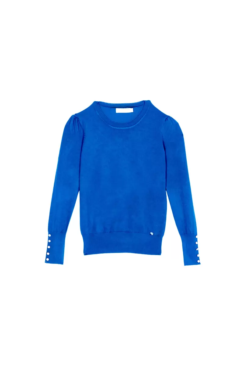 Women La Petite Etoile Bleu Azur Pull Beatrice Knitwear - 4