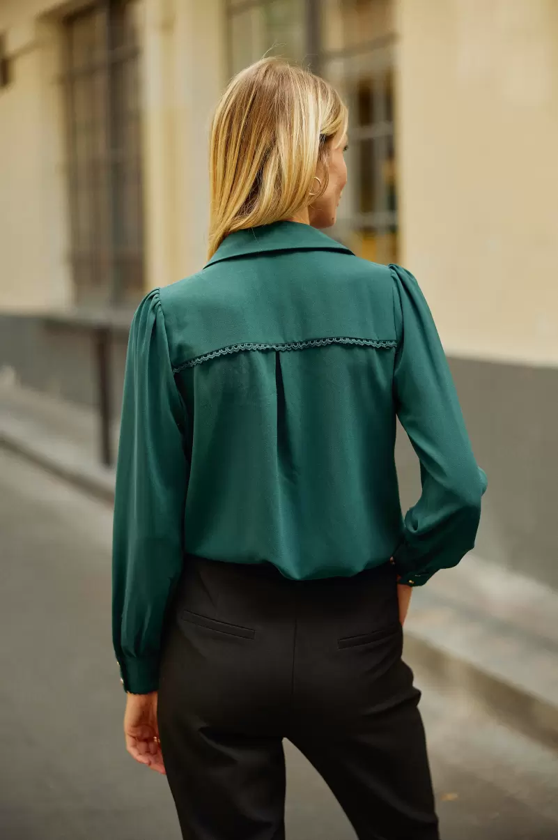 Chemise Tix La Petite Etoile Vert Blouses & Shirts Women - 1