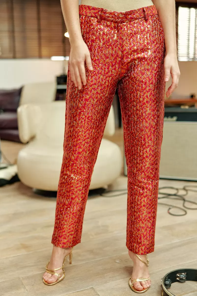 Rose Orange Pantalon Paddo La Petite Etoile Trousers & Jeans Women - 2