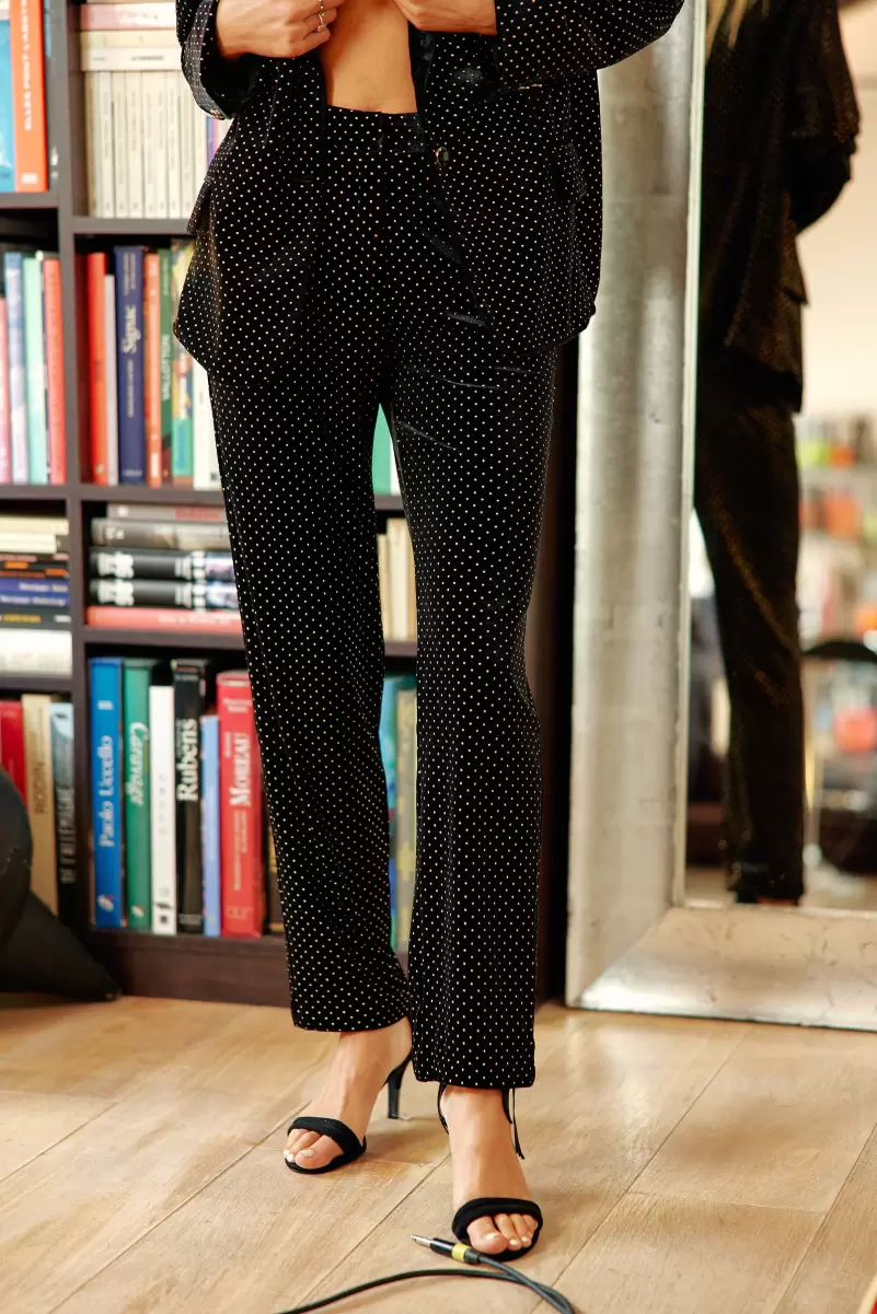 La Petite Etoile Women Noir Pantalon Amazie Trousers & Jeans