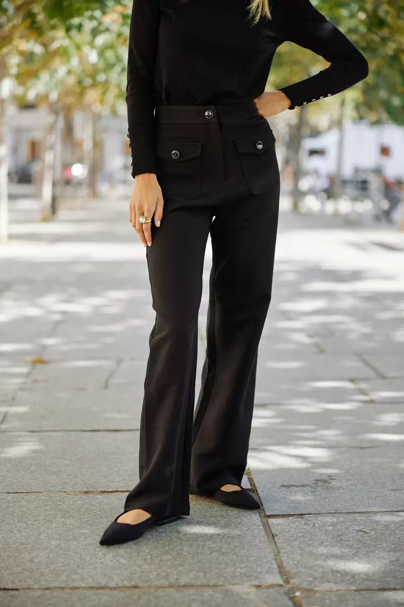Noir Trousers & Jeans Women Pantalon Oxine La Petite Etoile