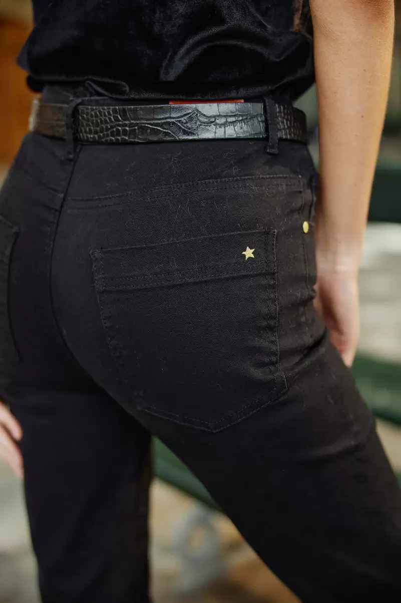 Trousers & Jeans La Petite Etoile Jeans Brieg Toile Women Noir - 4