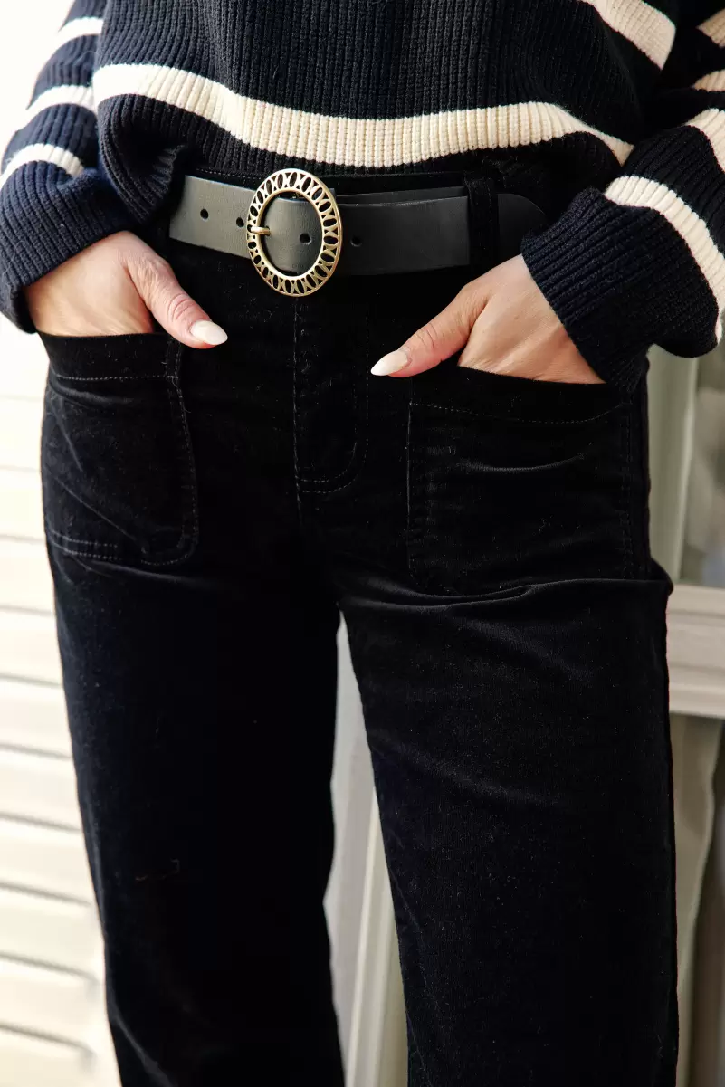 Pants Sonny Velours Women La Petite Etoile Noir Trousers & Jeans - 2