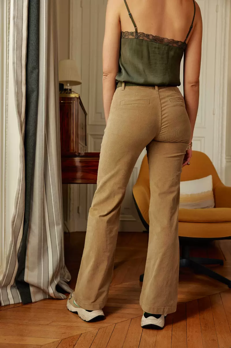 Trousers & Jeans Beige Pants Sonny Velours La Petite Etoile Women - 1