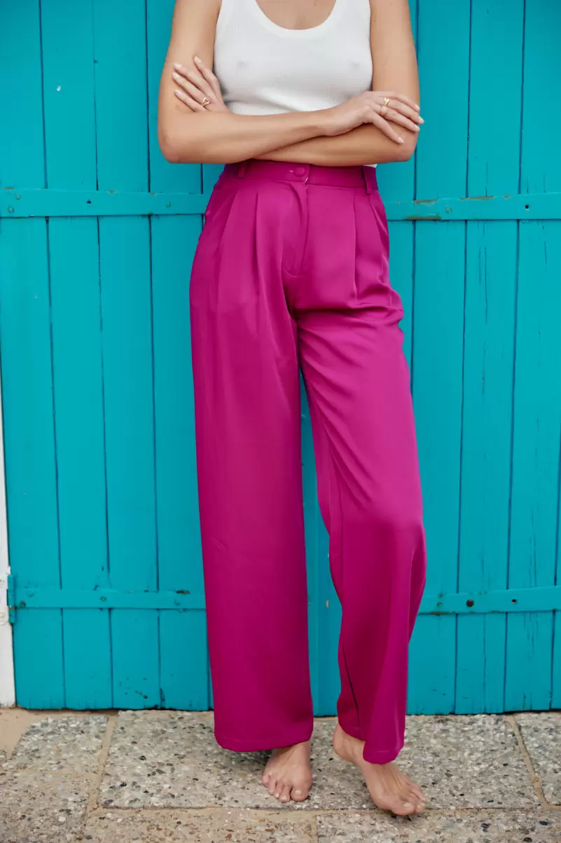 Fushia Trousers & Jeans Women La Petite Etoile Pants Egu - 2