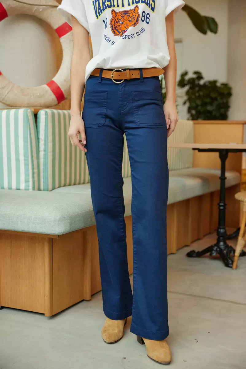 Trousers & Jeans Women La Petite Etoile Marine Pantalon Sonny T - 1