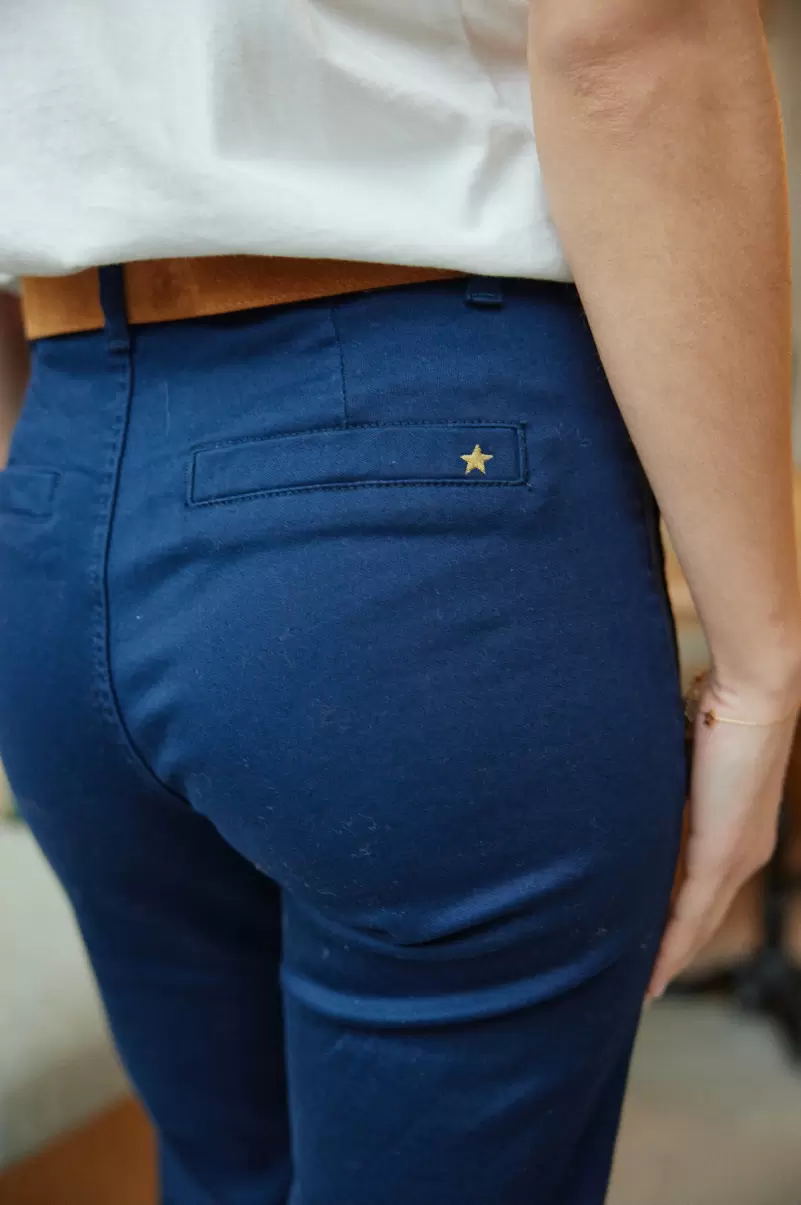 Trousers & Jeans Women La Petite Etoile Marine Pantalon Sonny T - 4
