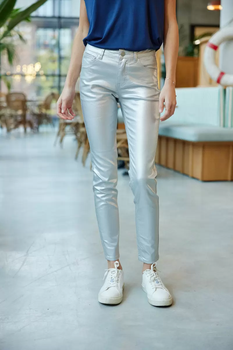 Pants Doli Trousers & Jeans Women La Petite Etoile Argent - 1