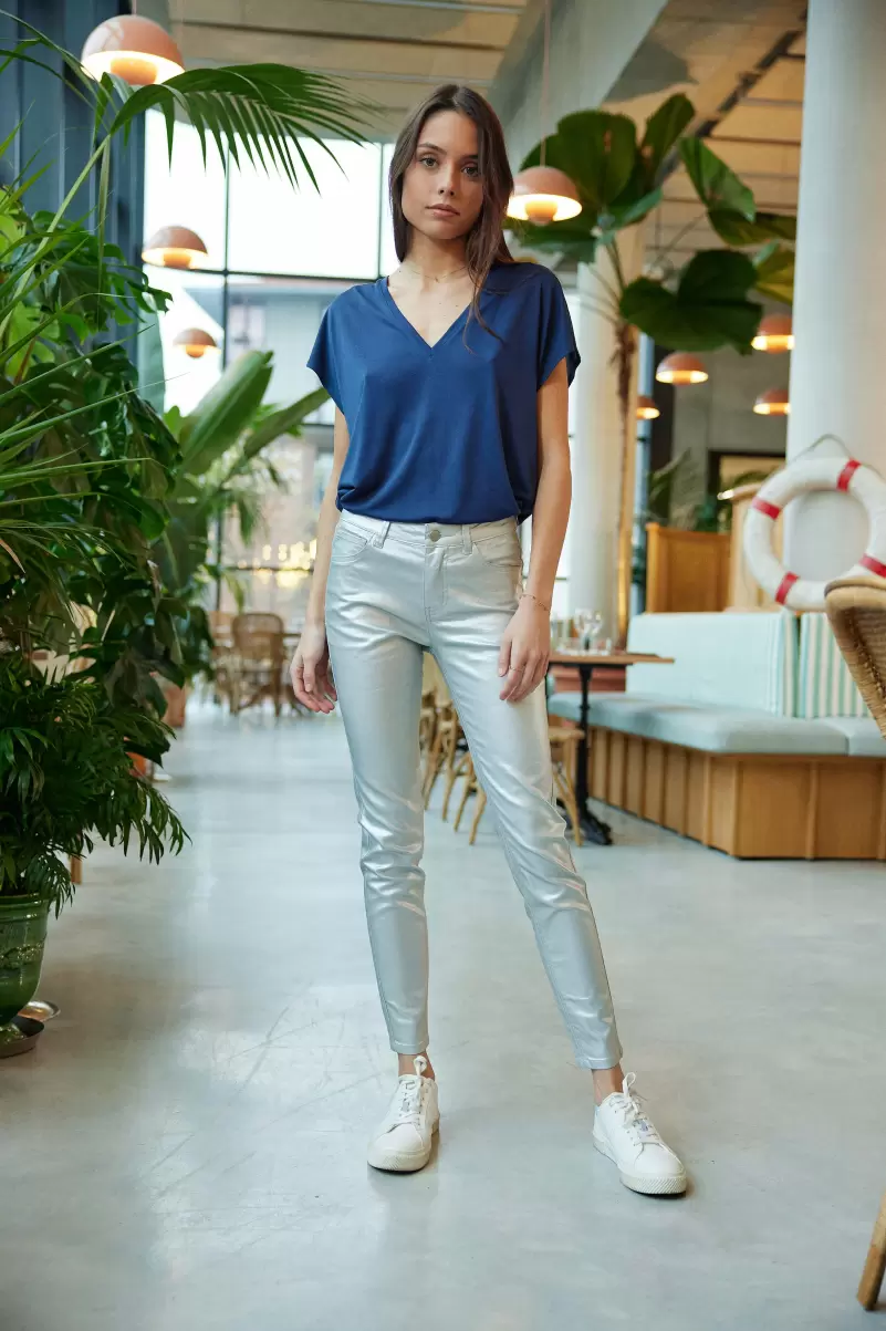 Pants Doli Trousers & Jeans Women La Petite Etoile Argent - 3