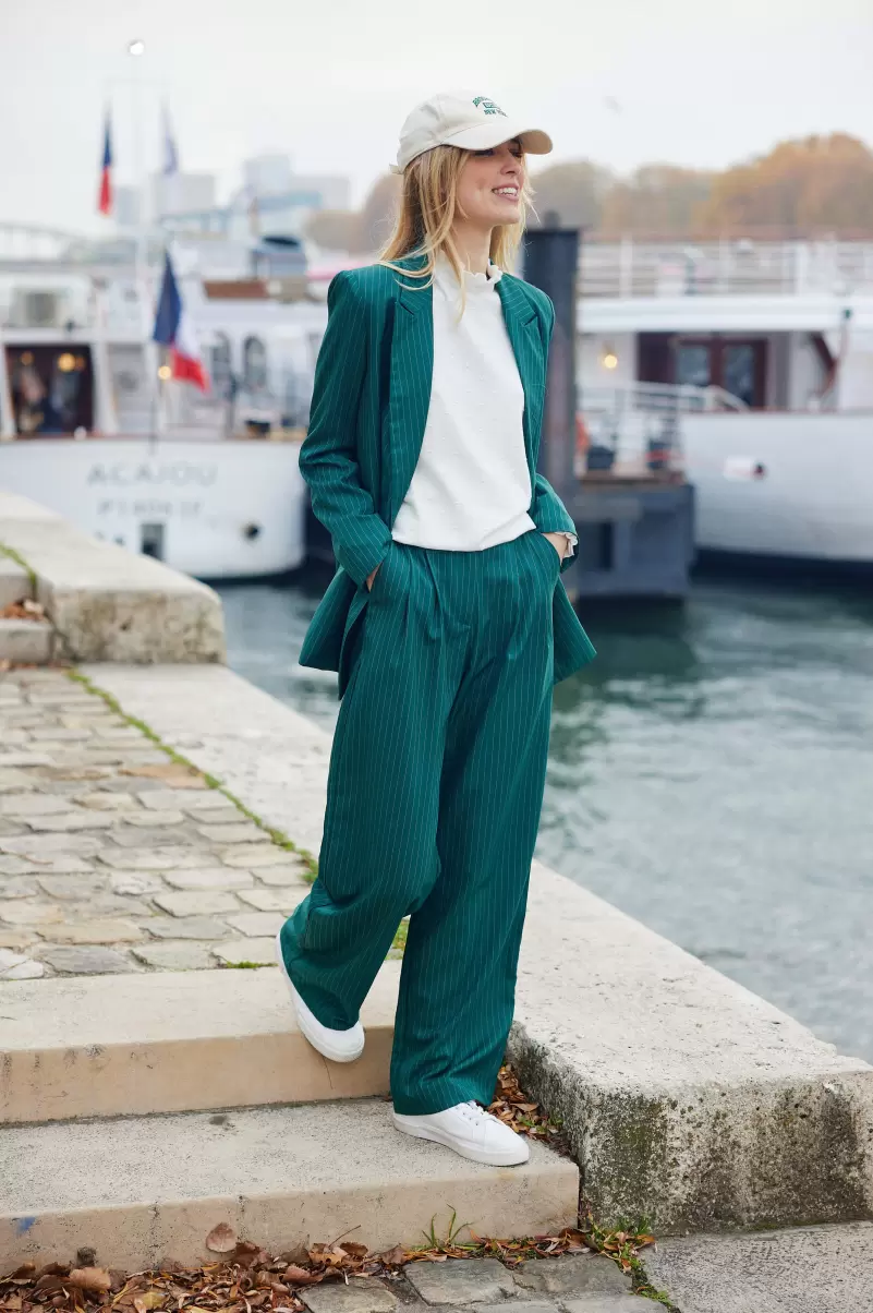 La Petite Etoile Pants Jomana Trousers & Jeans Vert Women - 2