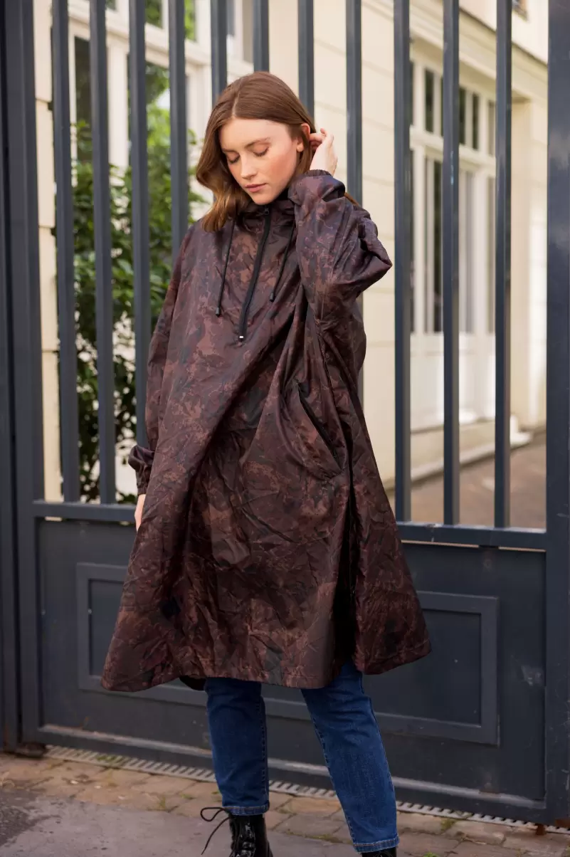 Women Rain Cape Karl Camouflage Coats & Jackets La Petite Etoile - 1