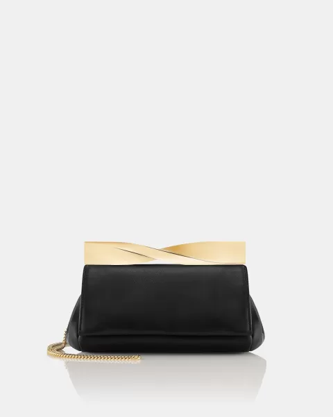 Black Fashionable Mini Twist Clutch Women Shoulder Bags