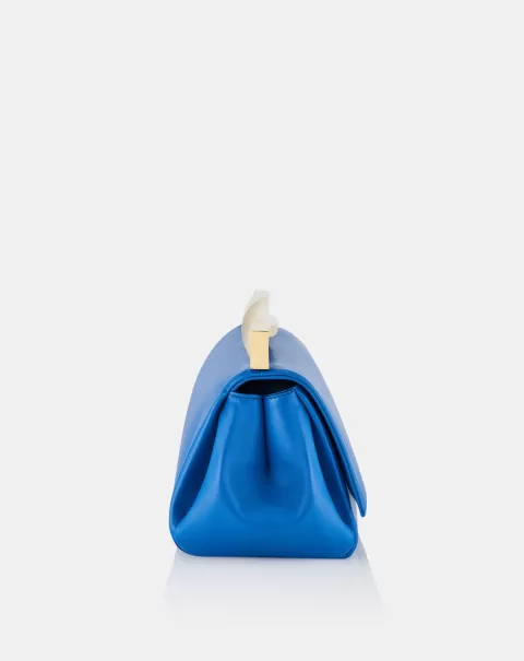 Ergonomic Twist Clutch Shoulder Bags Blue Women
