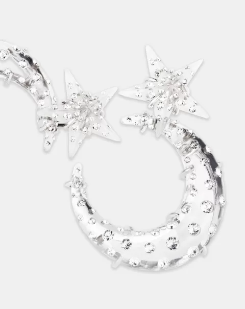Transparent Jewelry Women New Moon Shine Earrings