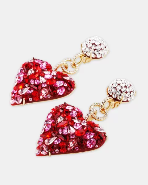 Elegant Jewelry Red Love Me Earrings Women
