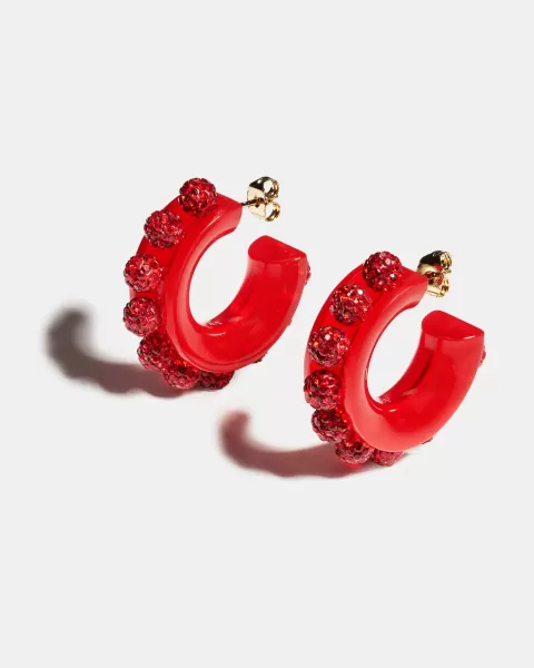 Red Disco Darling Mini Earrings Simple Jewelry Women
