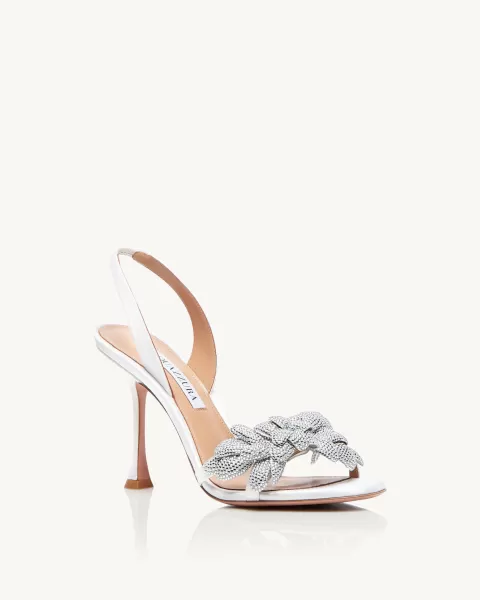 White Bridal Shoes Women Convenient Galactic Flower Sandal 95