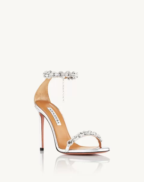 Women Ingenious Love Link Sandal 105 Silver Bridal Shoes