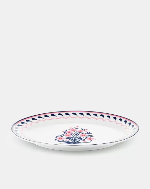 Pink Jaipur Oval Platter Dinnerware Unisex Free