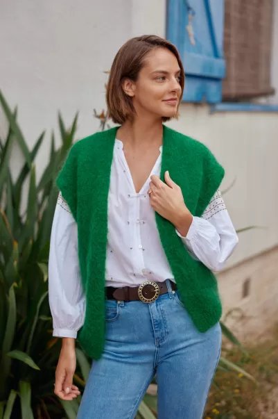 La Petite Etoile Vert Women Knitwear Cardigan Sade