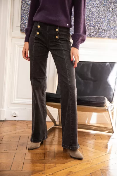 Trousers & Jeans La Petite Etoile Jeans Paula G Gris Women
