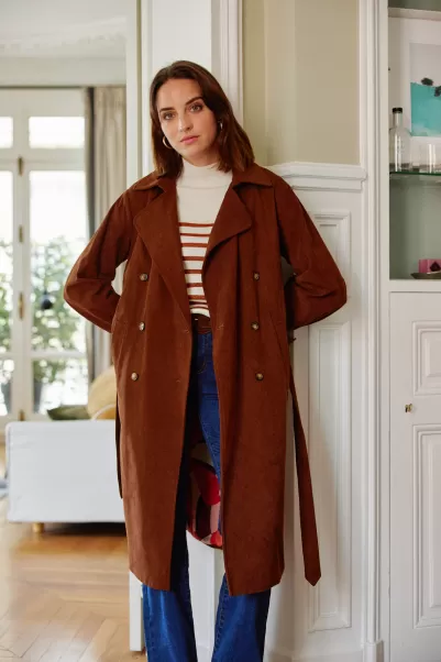 Coats & Jackets Women La Petite Etoile Marron Trench Eulalie
